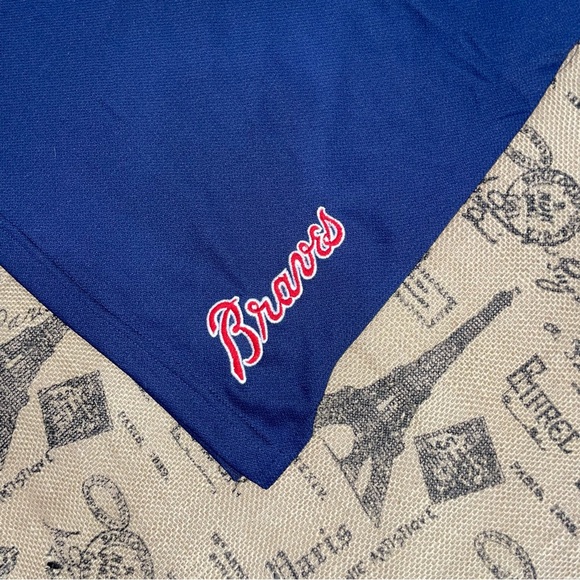 Nike Team NWT! MLB Braves Navy/Red Logo Embroidered V-Neck Tank Top Size S - Picture 9 of 13